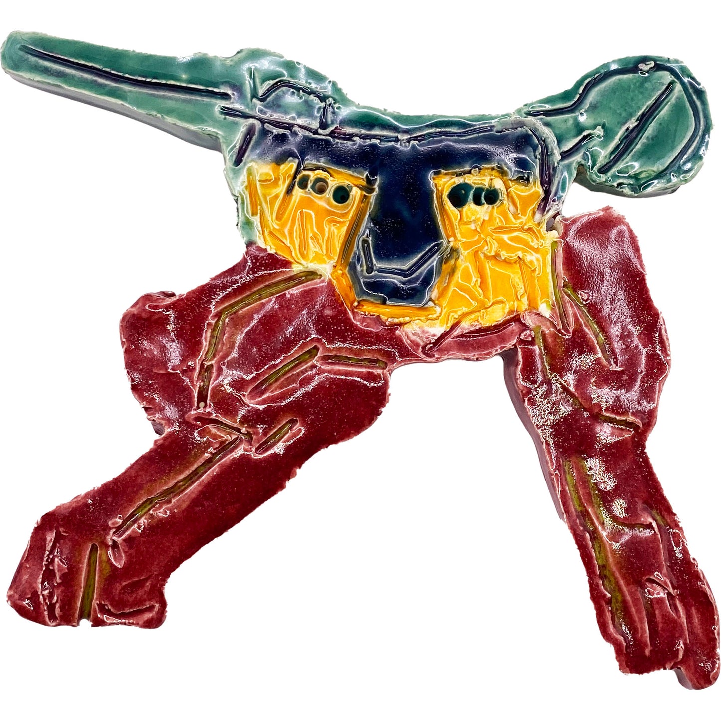 Ceramic Arts Handmade Clay Crafts Glazed Mech 6-inch by 5-inch made by Robbie Claire