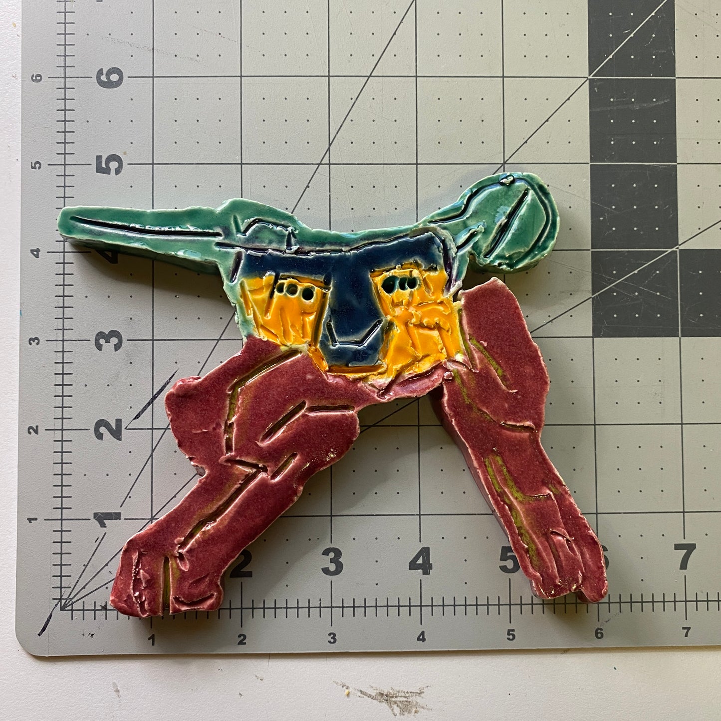 Ceramic Arts Handmade Clay Crafts Glazed Mech 6-inch by 5-inch made by Robbie Claire