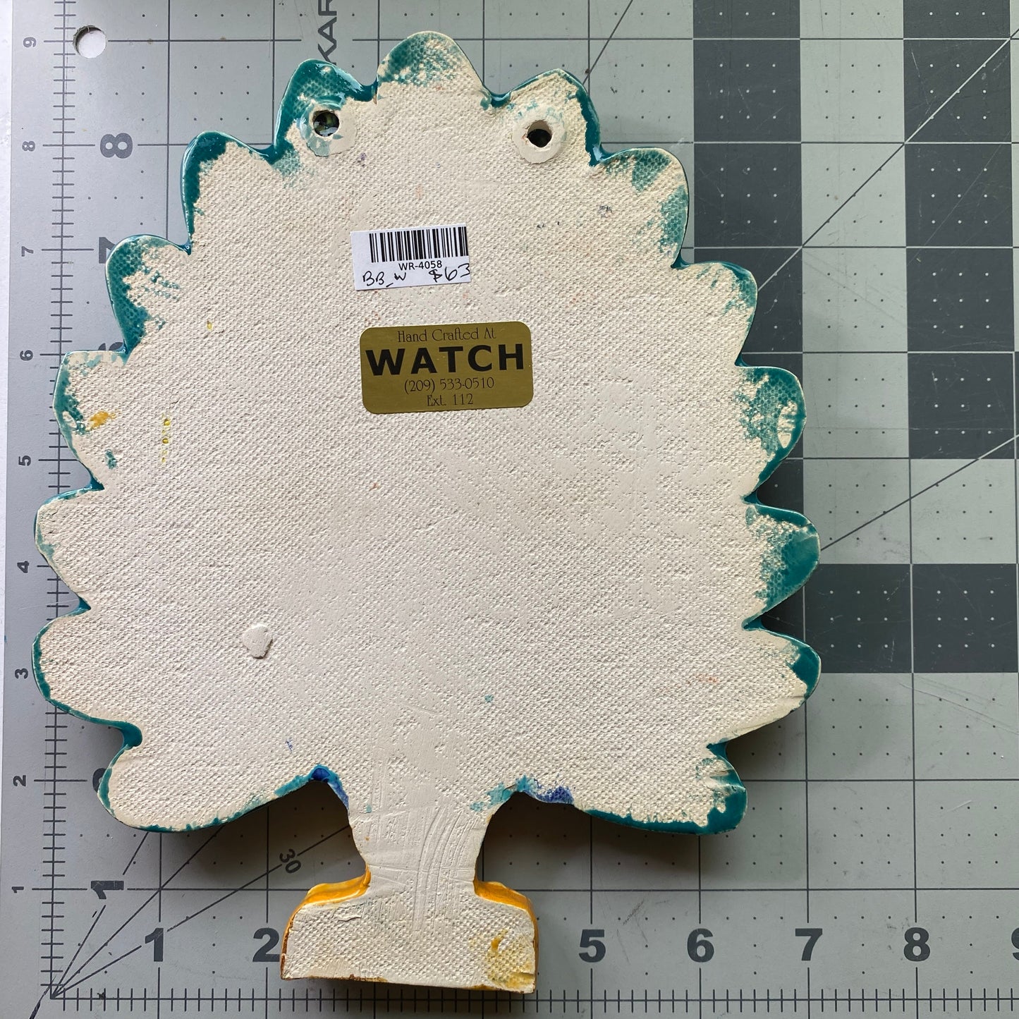 Ceramic Arts Handmade Clay Crafts Glazed Peacock 8.5-inch by 7-inch made by Brian Bass