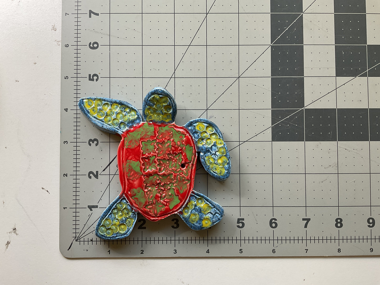 Ceramic Arts Handmade Clay Crafts Turtle Glazed 5-inch by 5-inch made by Brandi Casner