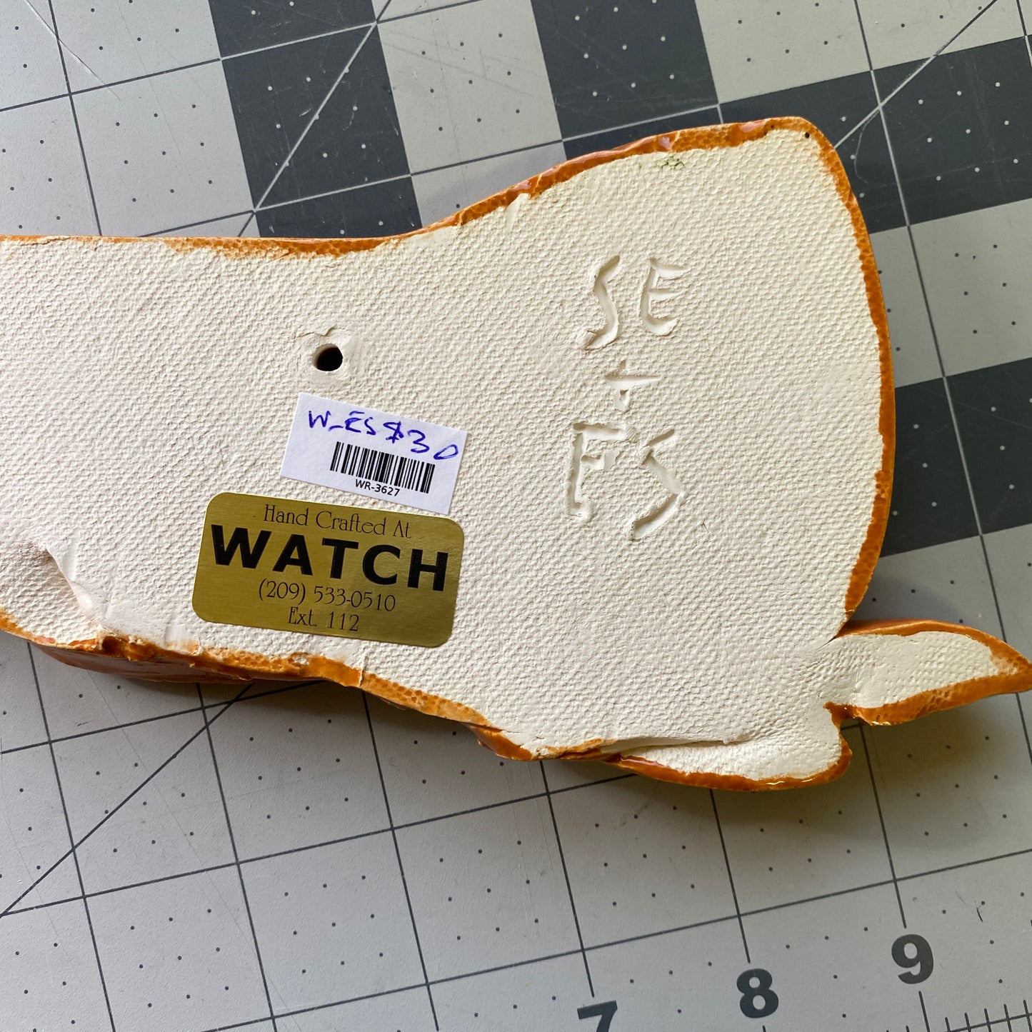 Ceramic Arts Handmade Clay Crafts Walrus Glazed 9-inch by 4-inch made by Eric Stacy