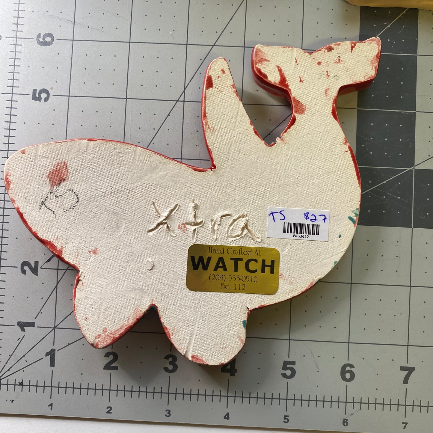 Ceramic Arts Handmade Clay Crafts Whale Glazed 6-inch by 6-inch made by Terri Smith