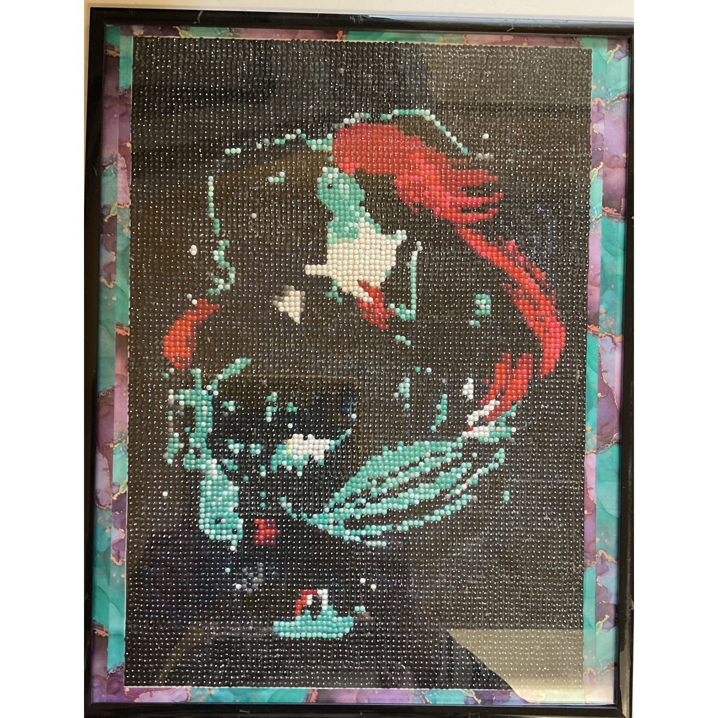 Diamond Dot Art - Framed Canvas - Handmade Crafts - 11 x 14 Character By Daniella Messamore 3887