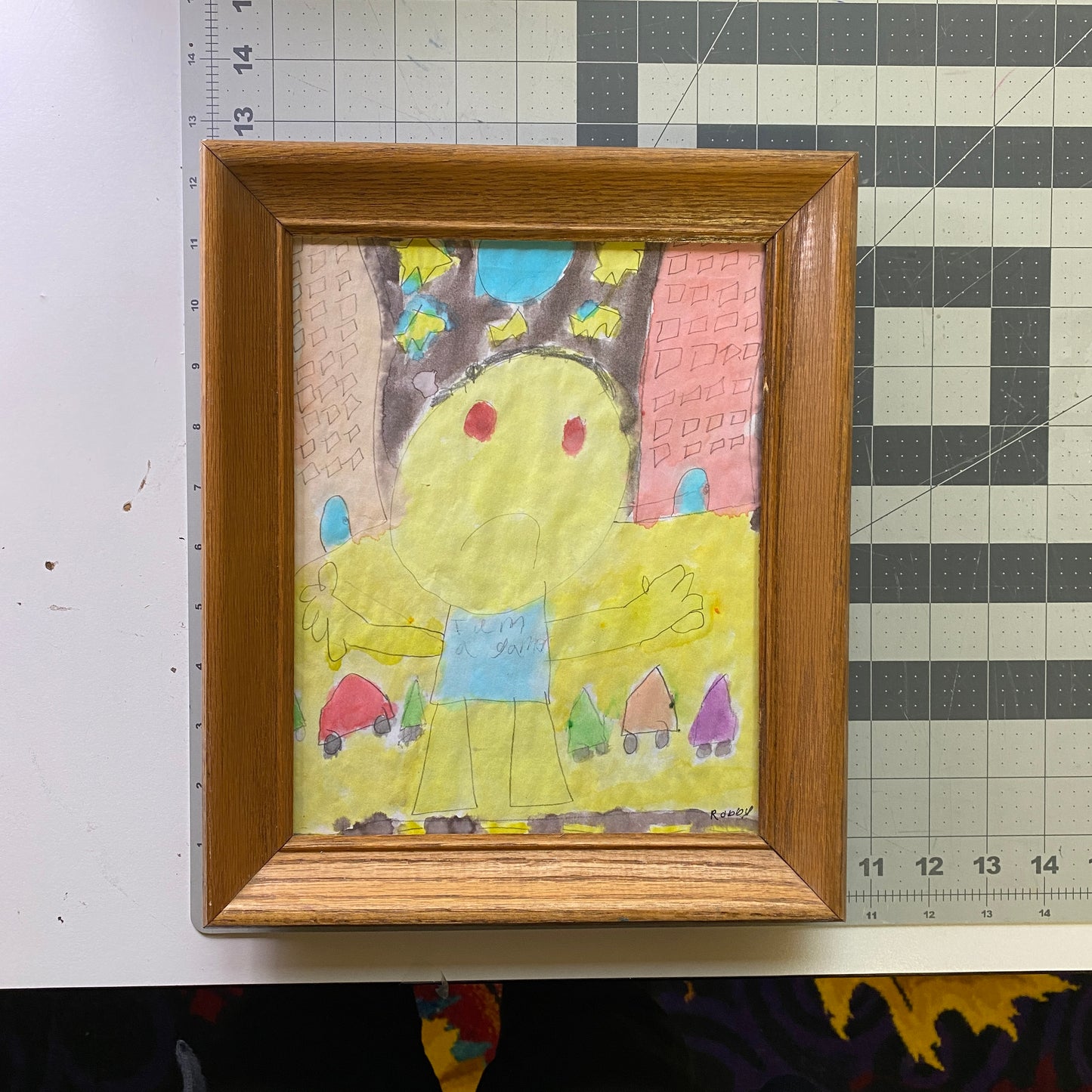 Framed Acrylic Painting on Stretched Canvas Original Fine Art 13-inch x 10-inch by Robbie Claire