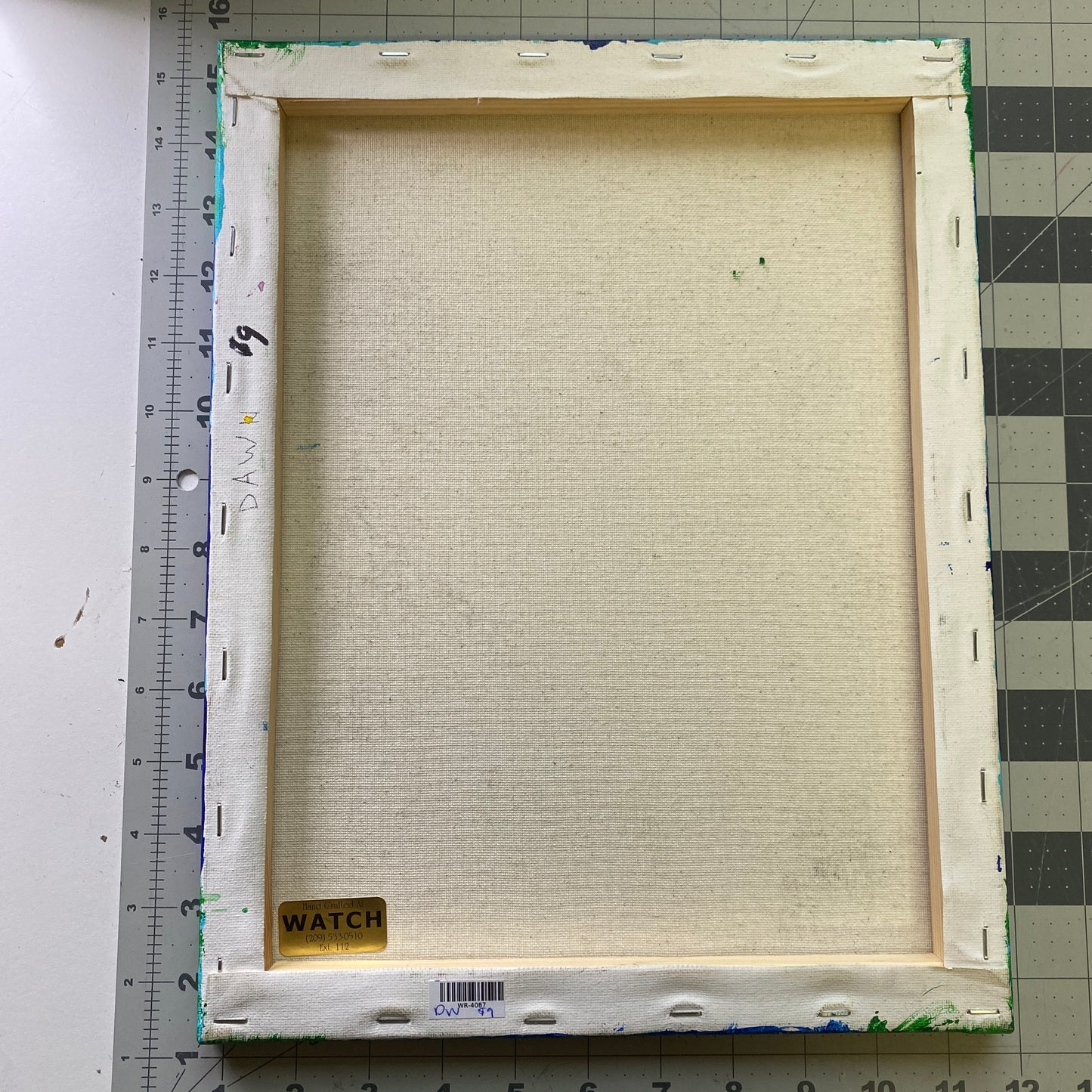 Framed Acrylic Painting on Stretched Canvas Original Fine Art 14-inch x 11-inch by Flowers by Dawn Weaver