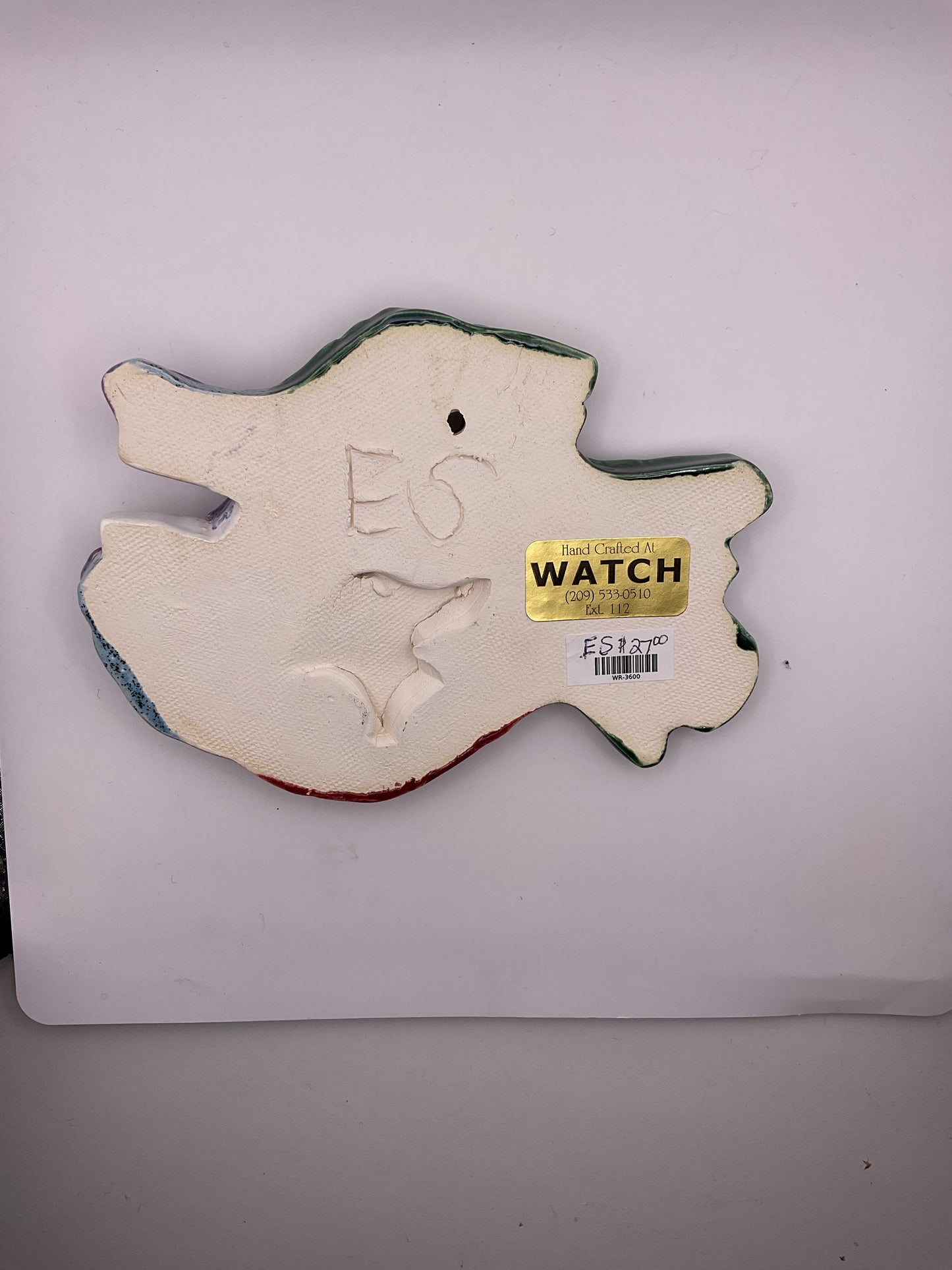 Ceramic Arts Handmade Clay Crafts Fresh Fish Glazed 6.5-inch by 5.5-inch made by Eric Stacy