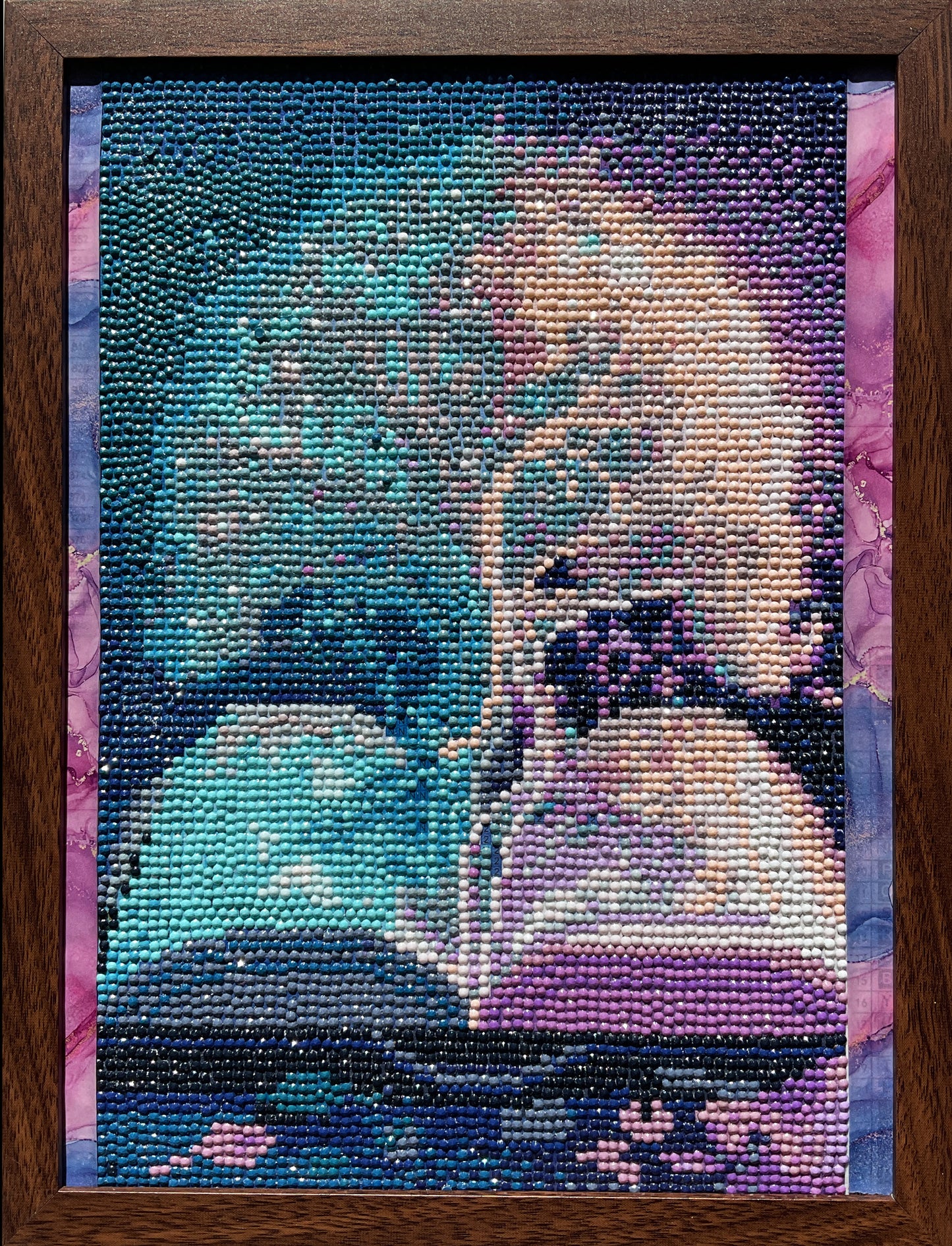 Diamond Dot Art - Framed Canvas - Handmade Crafts - 9 x 12-inch Book Tree by Janice Stephens 1121