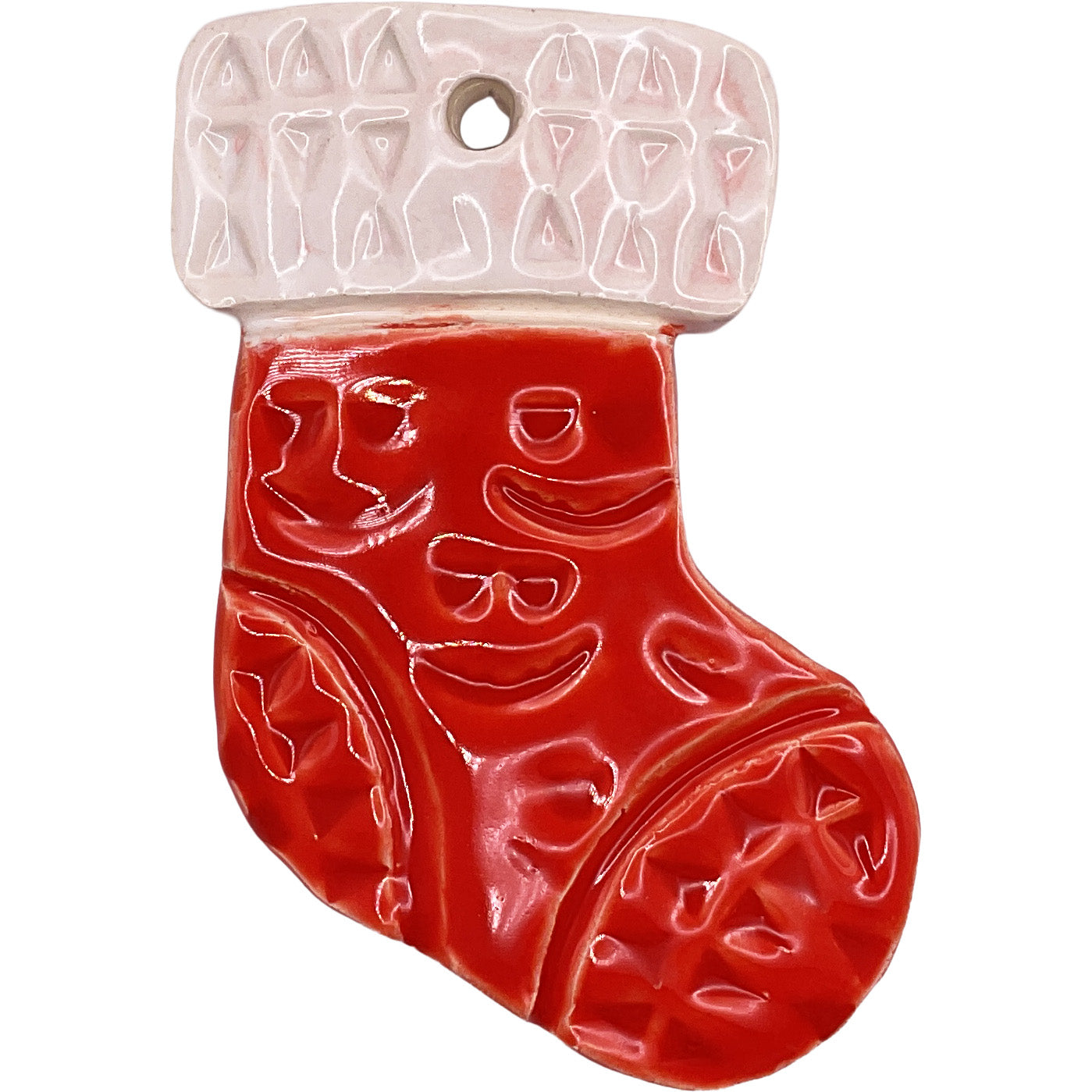 Handmade Ceramic Christmas Ornament 3"x4" by Breanne Wright and Anonymous 4210