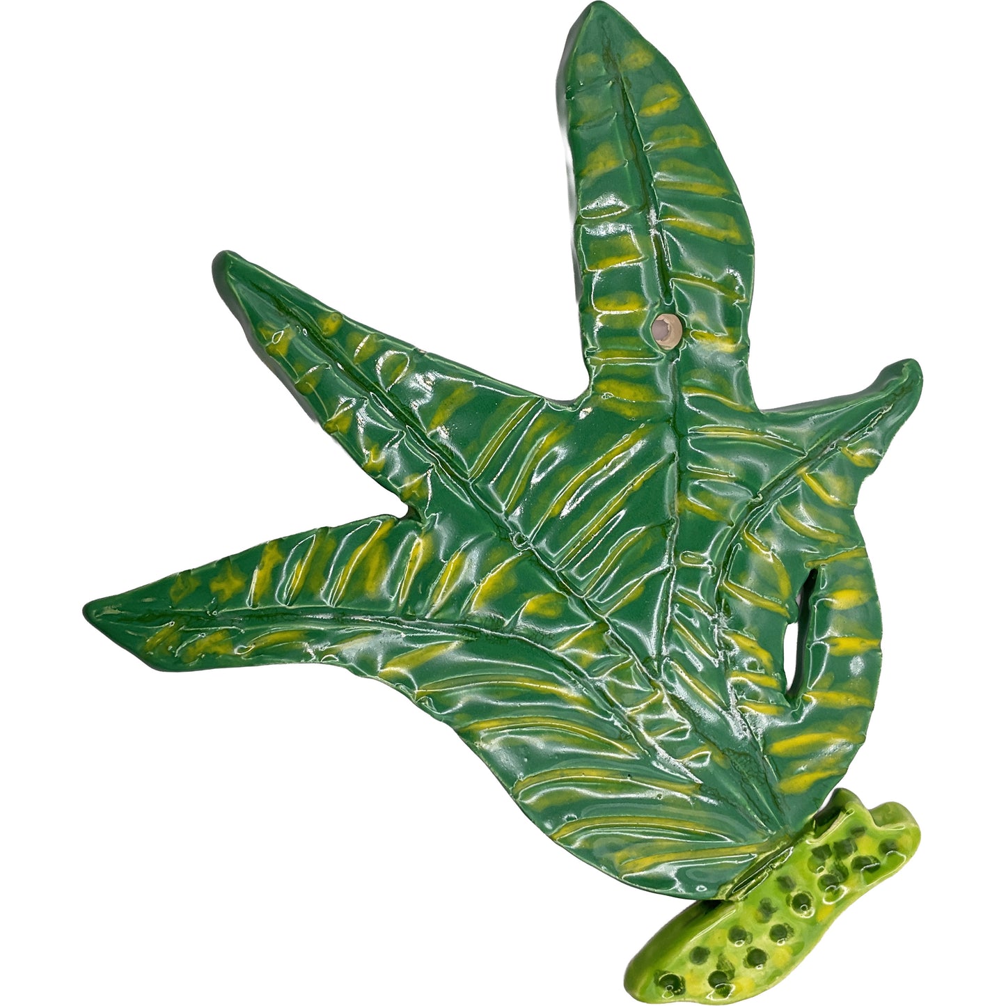 Ceramic Arts Handmade Clay Crafts Glazed Seaweed 6.5-inch by 6-inch made by Ashley Dorsett 4236