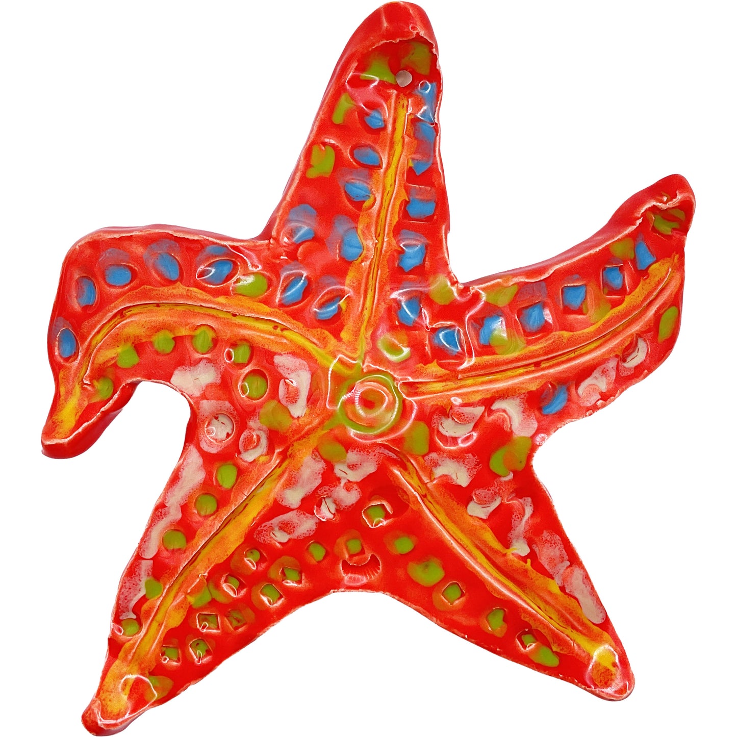 WATCH Resources Art Guild - Ceramic Arts Handmade Clay Crafts Glazed Starfish 7-inch by 6-inch made by Ashley Dorsett 4287