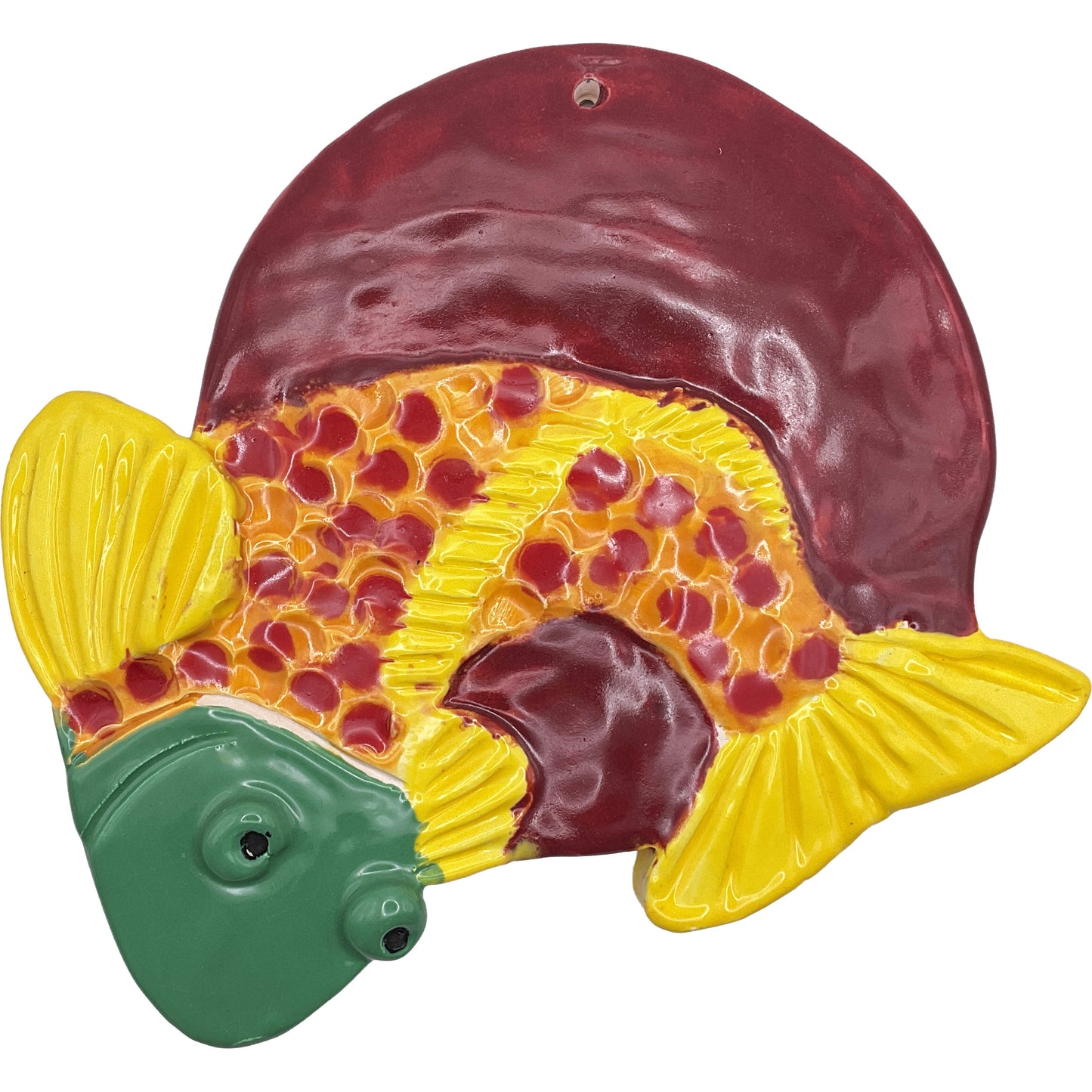 WATCH Resources Art Guild - Handmade Ceramic Arts: Glazed Fish 6-inch x 5.5-inch by Lisa Uptain and Janice Stephens 4340