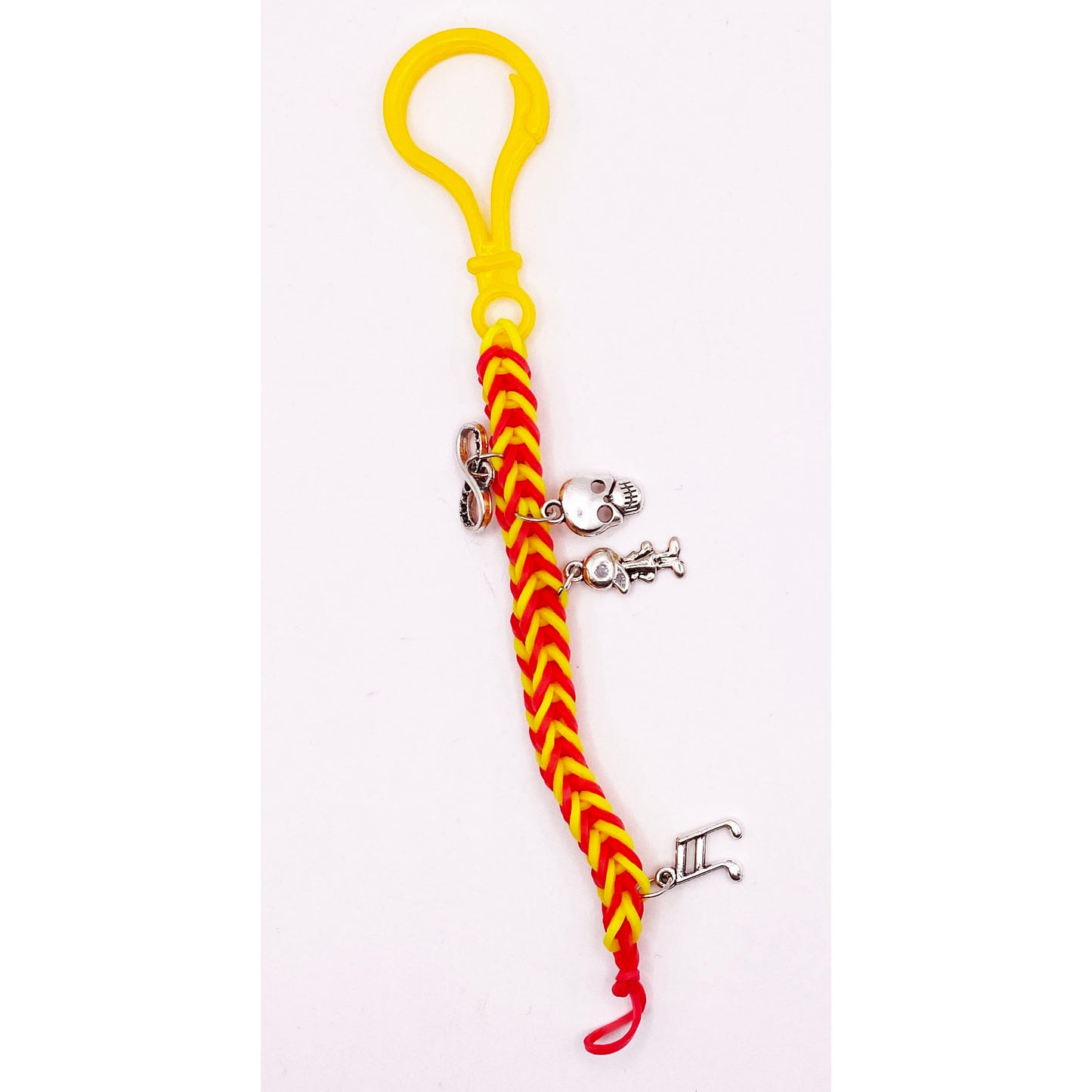 Stretch Looming Jewelry Keychain with Charms made by Daniella Messamore and Monty Chu- Random