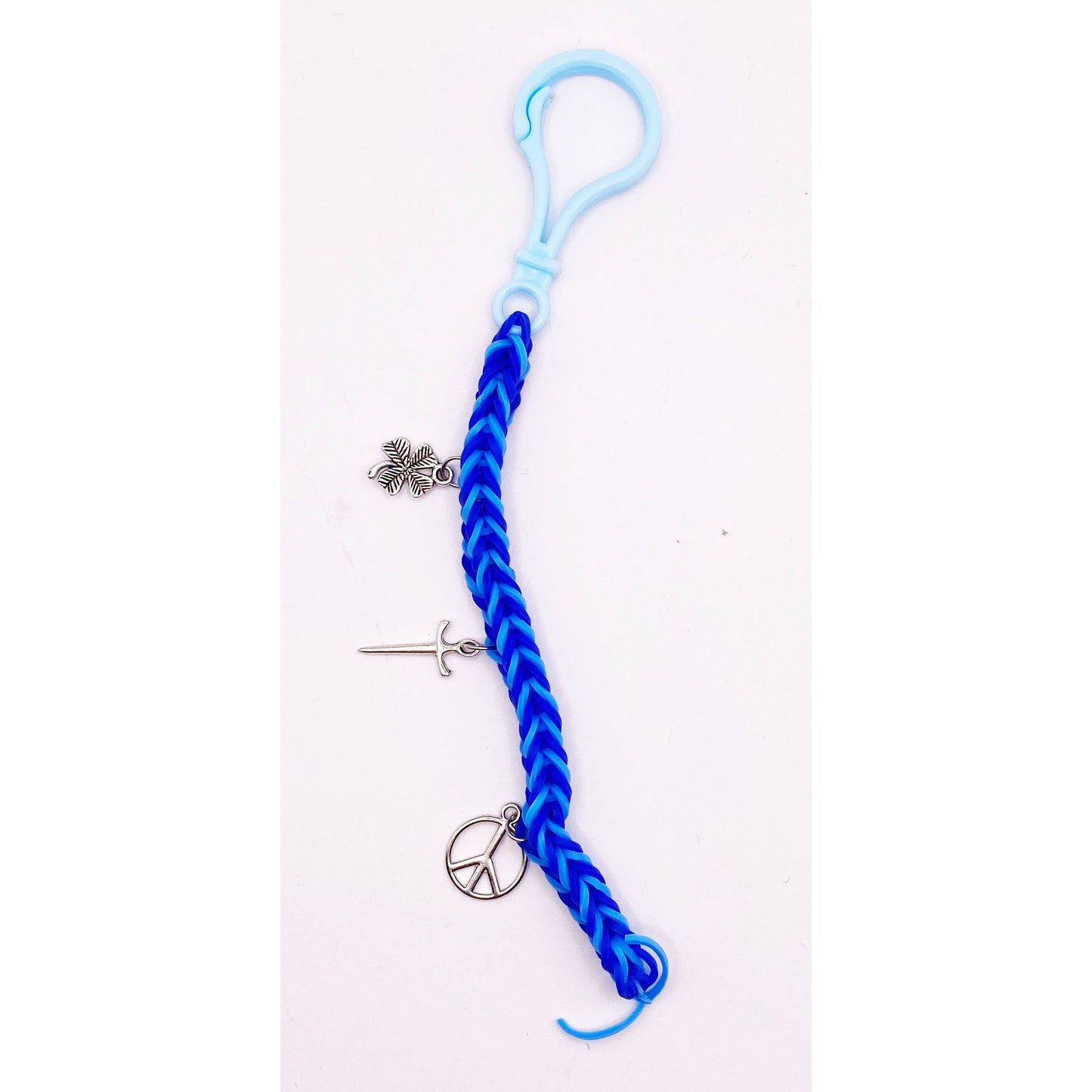 Stretch Looming Jewelry Keychain with Charms made by Daniella Messamore and Monty Chu- Random
