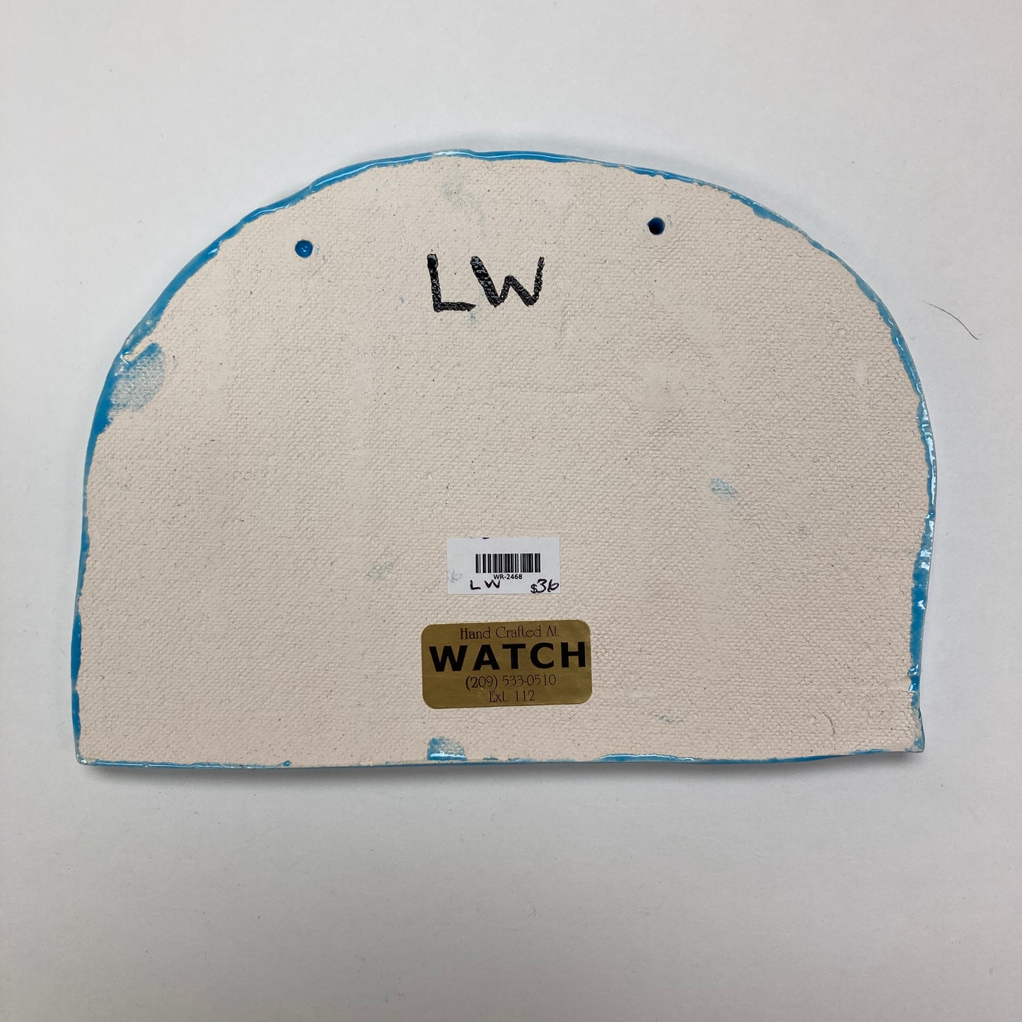 WATCH Resources Art Guild - Ceramic Arts Handmade Clay Crafts 8-inch x 5-inch Glazed Train made by Lisa Uptain