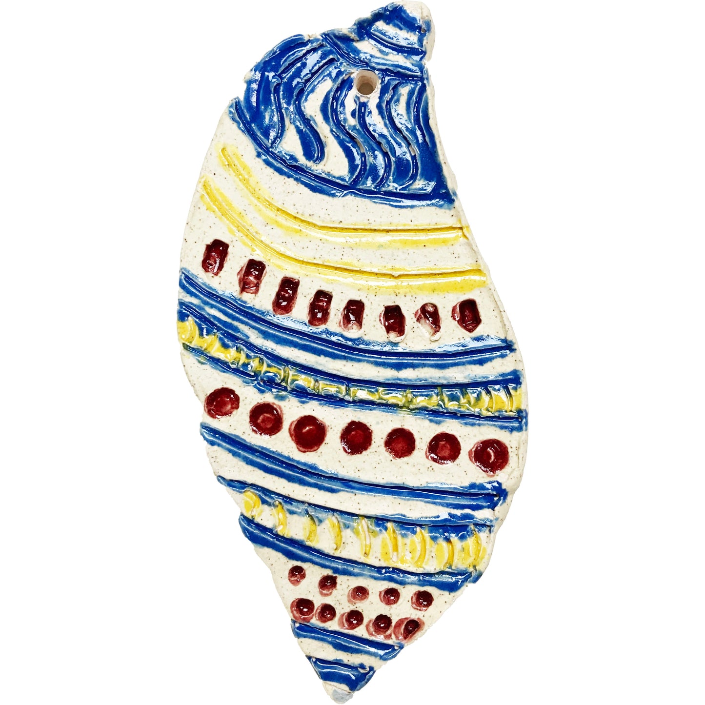 Ceramic Arts Handmade Clay Crafts Fresh Fish 6-inch x 3-inch Glazed Shell made by Izzy Terry