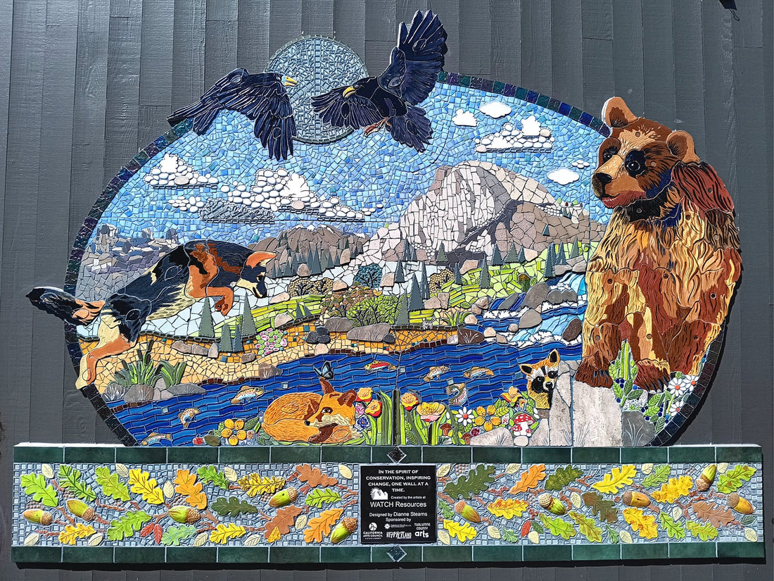 WATCH Resources Art Guild Mosaic Mural at Tamara Polley's Law Office 242 S. Washington Street, Sonora CA