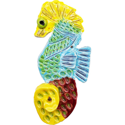 Ceramic Arts Handmade Clay Crafts Glazed Seahorse 3.5-inch by 7.5-inch made by Eric Stacy and Ashley Dorsett 4828