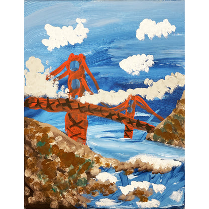 11x14 Acrylic Golden Gate Painting on Stretched Canvas by Jeffrey Kohler-Crowe 4803