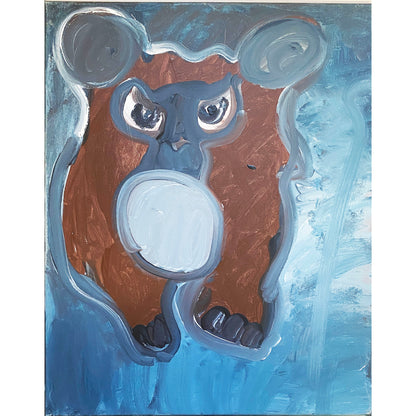 16x20 Acrylic Bear Cub Painting on Stretched Canvas by Emily Knoles – Original Fine Art