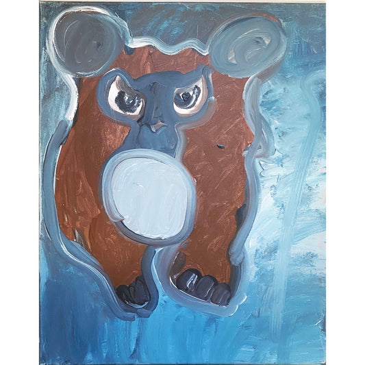 16x20 Acrylic Bear Cub Painting on Stretched Canvas by Emily Knoles – Original Fine Art