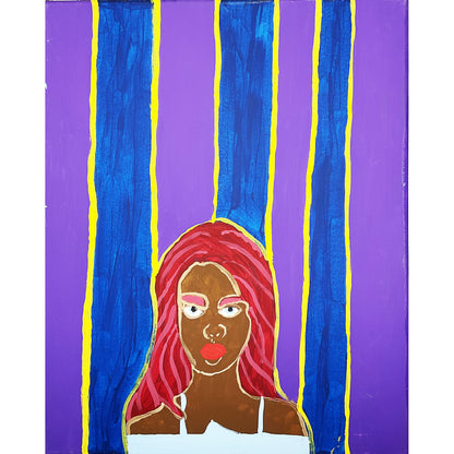 16x20 Acrylic Woman Painting on Stretched Canvas by Lisa Uptain 4802