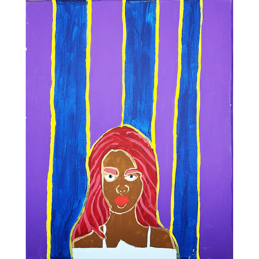 16x20 Acrylic Woman Painting on Stretched Canvas by Lisa Uptain 4802