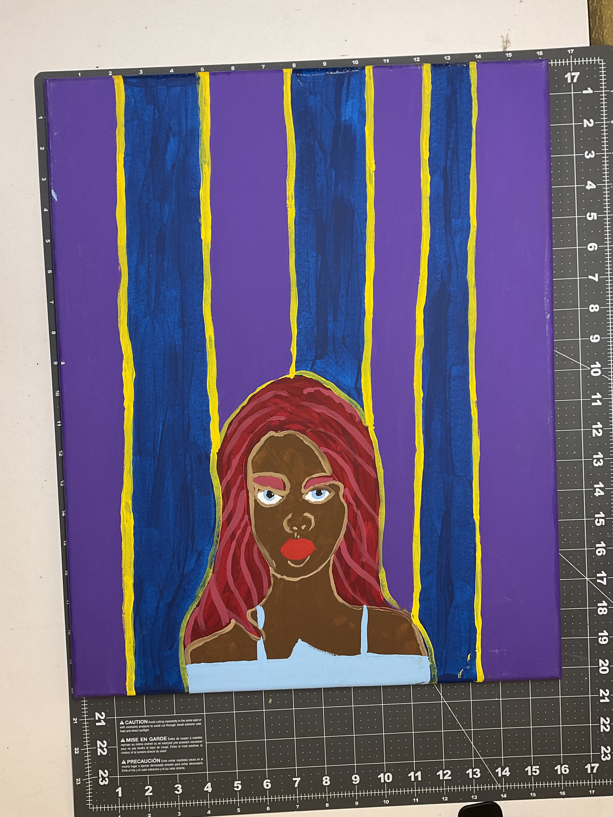 16x20 Acrylic Woman Painting on Stretched Canvas by Lisa Uptain 4802