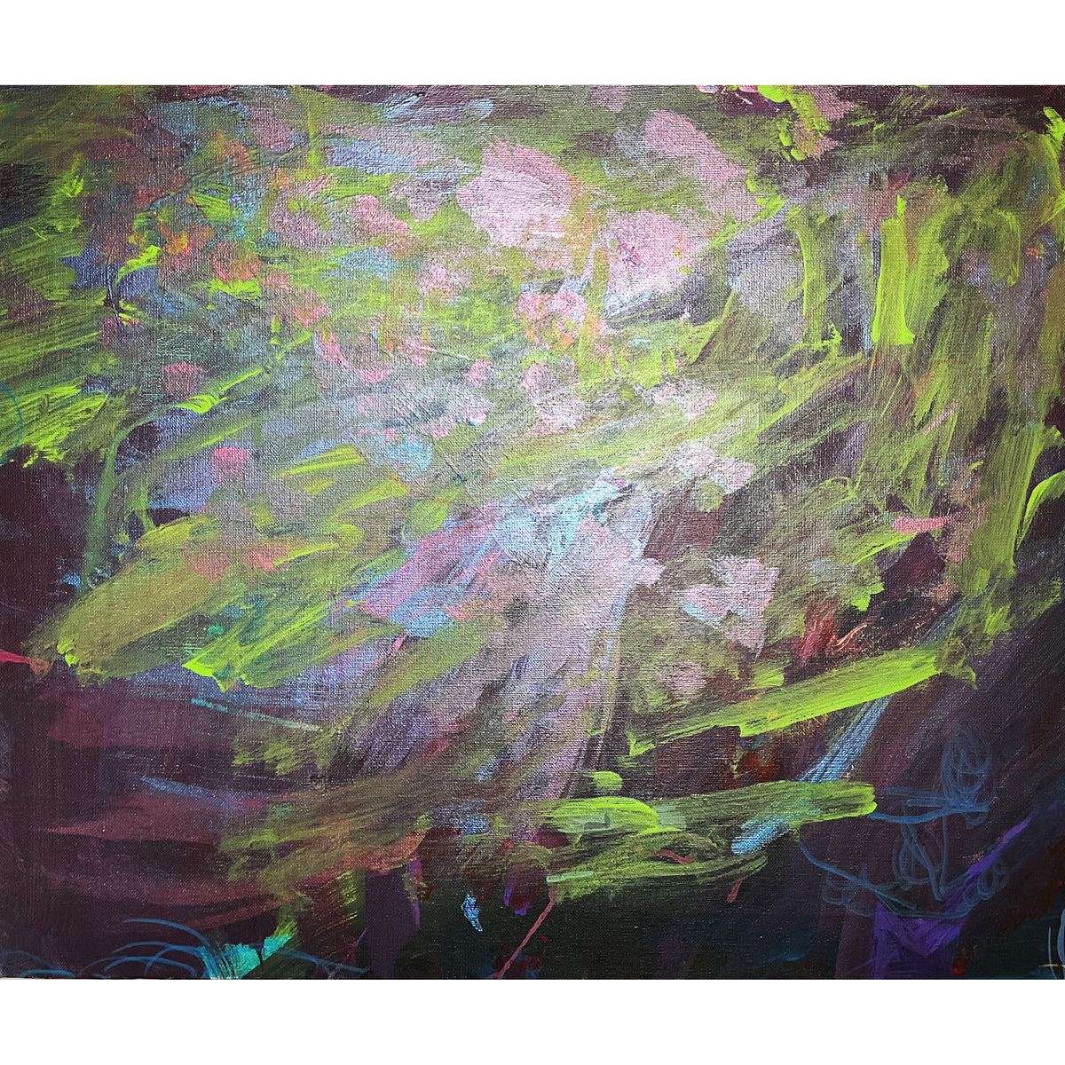 WATCH Resources Art Guild - 24x20 Acrylic Abstract Painting on Stretched Canvas by Jeffrey Kohler-Crowe 4835