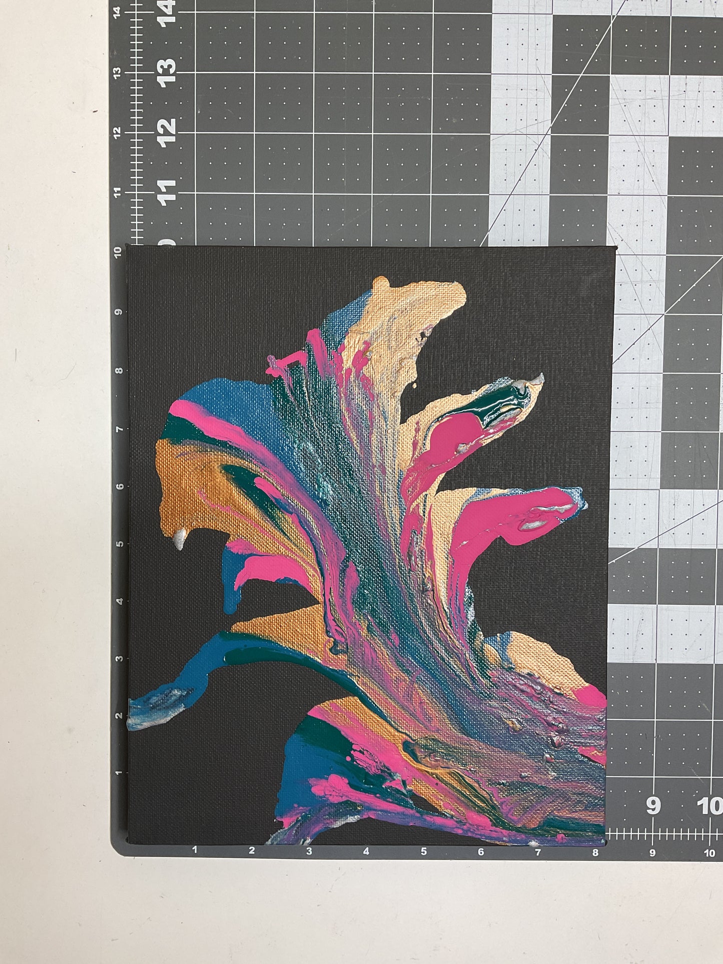 8x10 Acrylic Abstract Painting on Stretched Canvas by Karissa Archer 4679