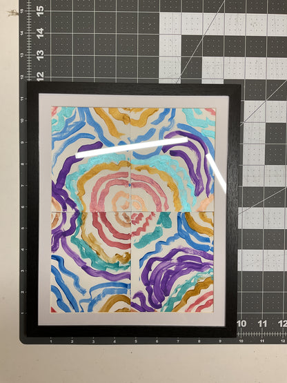 8x10 Acrylic Abstract Painting on Paper by Kourtney Alcantara 4760
