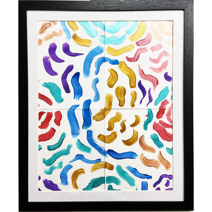 8x10 Acrylic Abstract Painting on Paper by Terry Morrow 4755