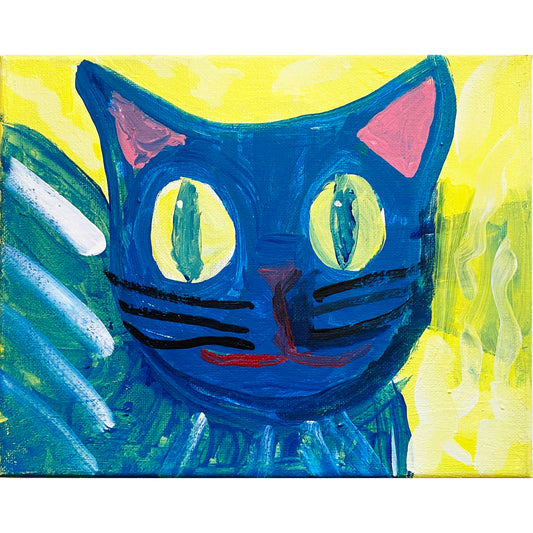 8x10 Acrylic Cat Painting on Stretched Canvas by Karissa Archer – Original Fine Art