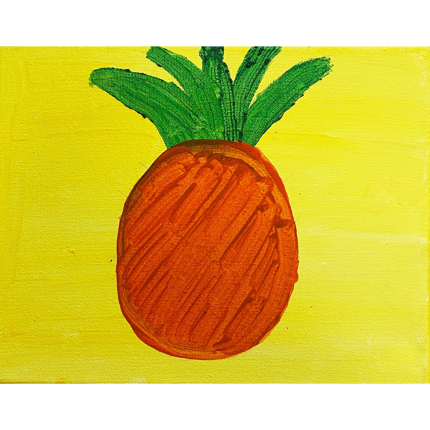 8x10 Acrylic Fruit Pineapple Painting on Stretched Canvas by Ryan Pinder – Original Fine Art