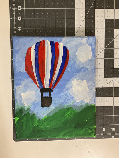 8x10 Acrylic Hot Air Balloon Painting on Stretched Canvas by Andy Crowe 4706