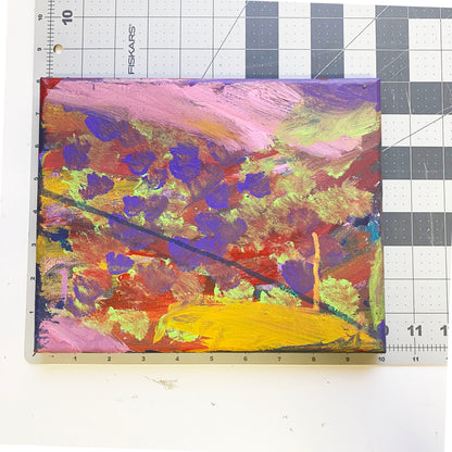 Acrylic Painting on Stretched Canvas Original Fine Art 10-inch x 8-inch Abstract by Jeffrey Kohler-Crowe