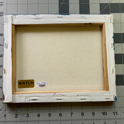 Acrylic Painting on Stretched Canvas Original Fine Art 10-inch x 8-inch Dolphins by Terry Morrow