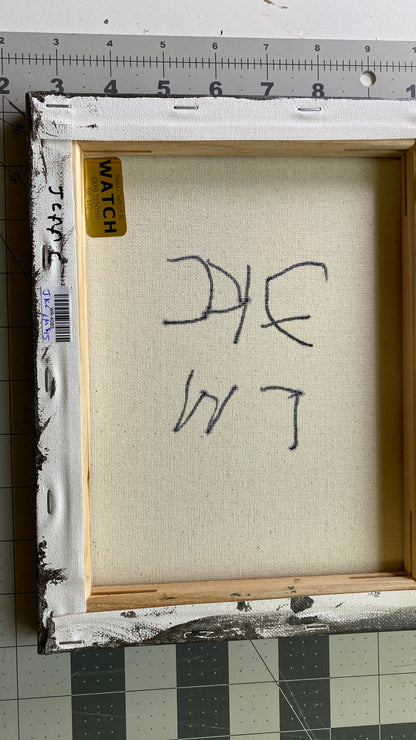 Acrylic Painting on Stretched Canvas Original Fine Art 10-inch x 8-inch Solar System by Jeffrey Kohler-Crowe and Lukas Miller