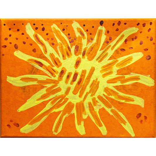 Acrylic Painting on Stretched Canvas Original Fine Art 10-inch x 8-inch Sun by Cord Watson
