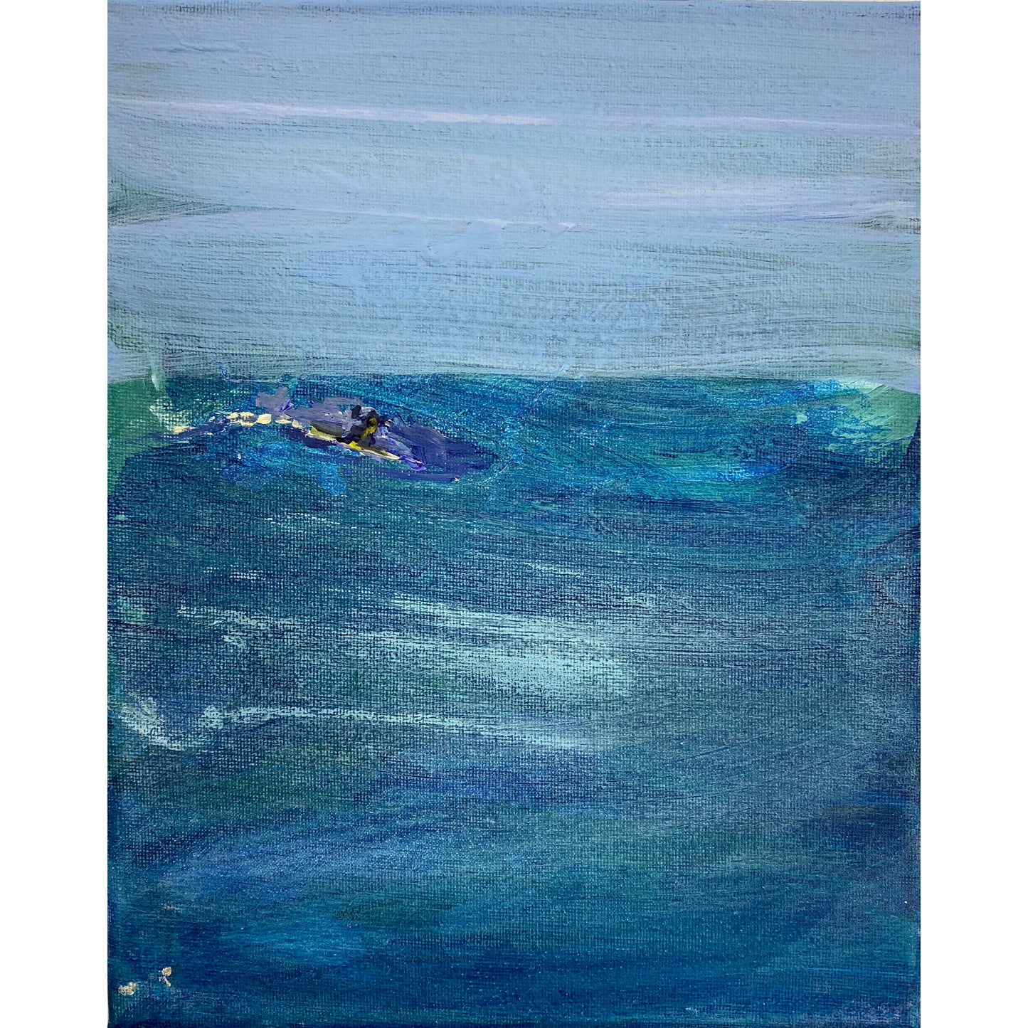 Acrylic Paint on Stretched Canvas, 10 x 8 Original Fine Art, Surfer made by Jeffrey Kohler-Crowe n