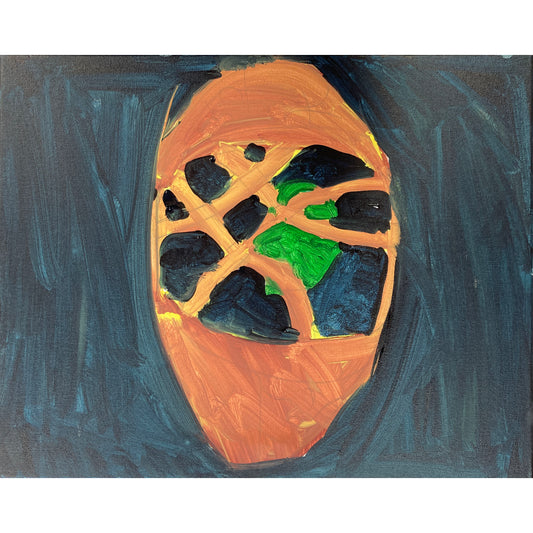 Acrylic Paint on Stretched Canvas, 20 x 16 Original Fine Art, Abstract Egg made by Emily Knoles