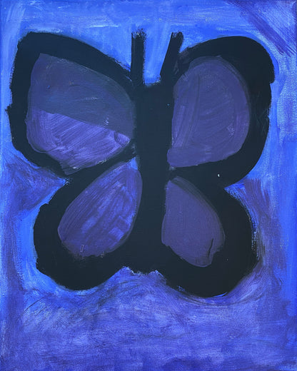 Acrylic Paint on Stretched Canvas, 20 x 16 Original Fine Art, Butterfly made by Emily Knoles
