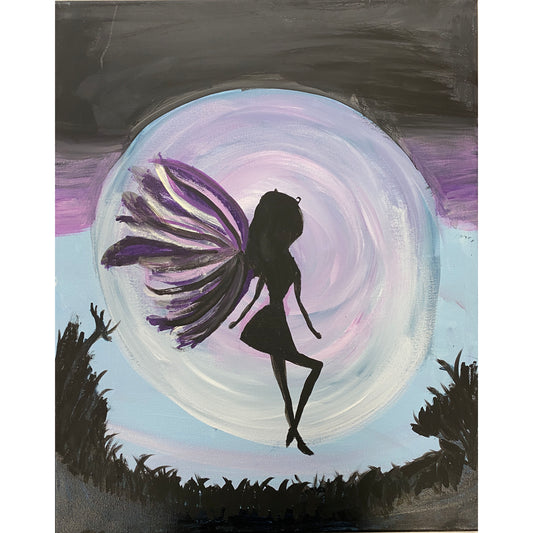 Acrylic Paint on Stretched Canvas, 20 x 16 Original Fine Art, Fairy made by Erica Bodle