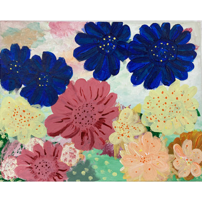 Acrylic Paint on Stretched Canvas, 20 x 16 Original Fine Art, Floral made by Jennifer Horne