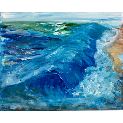 Acrylic Paint on Stretched Canvas, 20 x 16 Original Fine Art, Island made by Jeffrey Kohler-Crowe