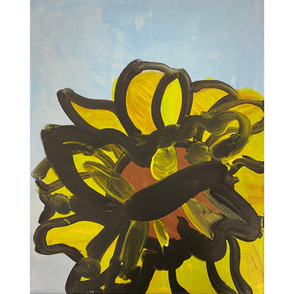 Acrylic Paint on Stretched Canvas, 20 x 16 Original Fine Art, Sunflower made by Emily Knoles