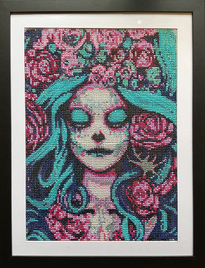 Diamond Dot Art - Framed Canvas - Handmade Crafts - 13 x 17 Day of the Dead by Eric Stacy