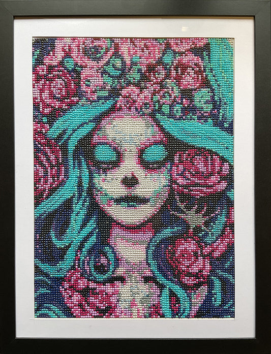 Diamond Dot Art - Framed Canvas - Handmade Crafts - 13 x 17 Day of the Dead by Eric Stacy