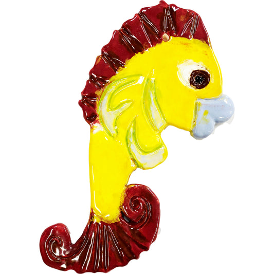 Ceramic Arts Handmade Clay Crafts 8-inch x 4-inch Glazed Fish with Lips by Amanda Magar and Ben Levine