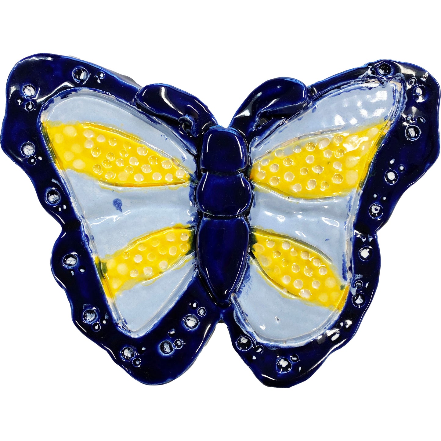Ceramic Arts Handmade Clay Crafts Butterfly Glazed 8-inch x 6-inch by Lisa Uptain