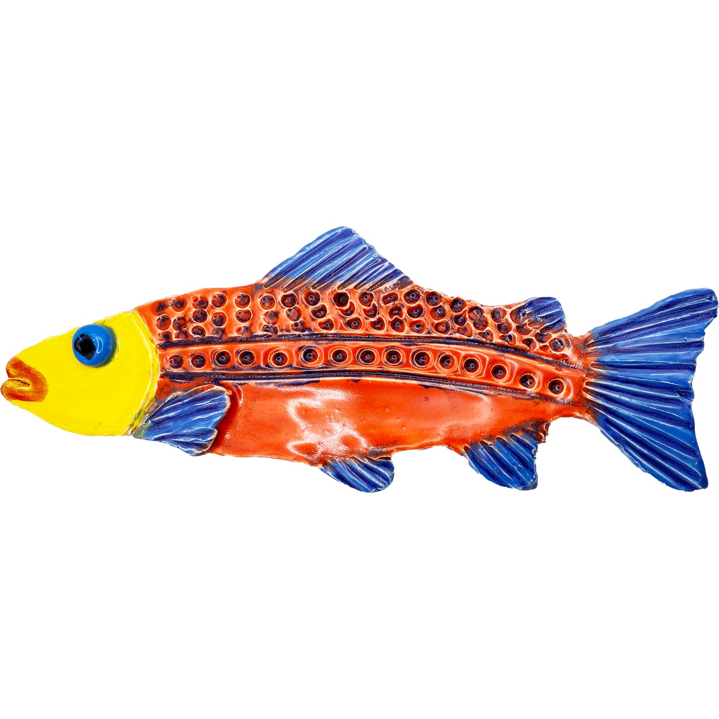 Ceramic Arts Handmade Clay Crafts Fresh Fish Glazed 11-inch by 4-inch made by Ryan Pinder